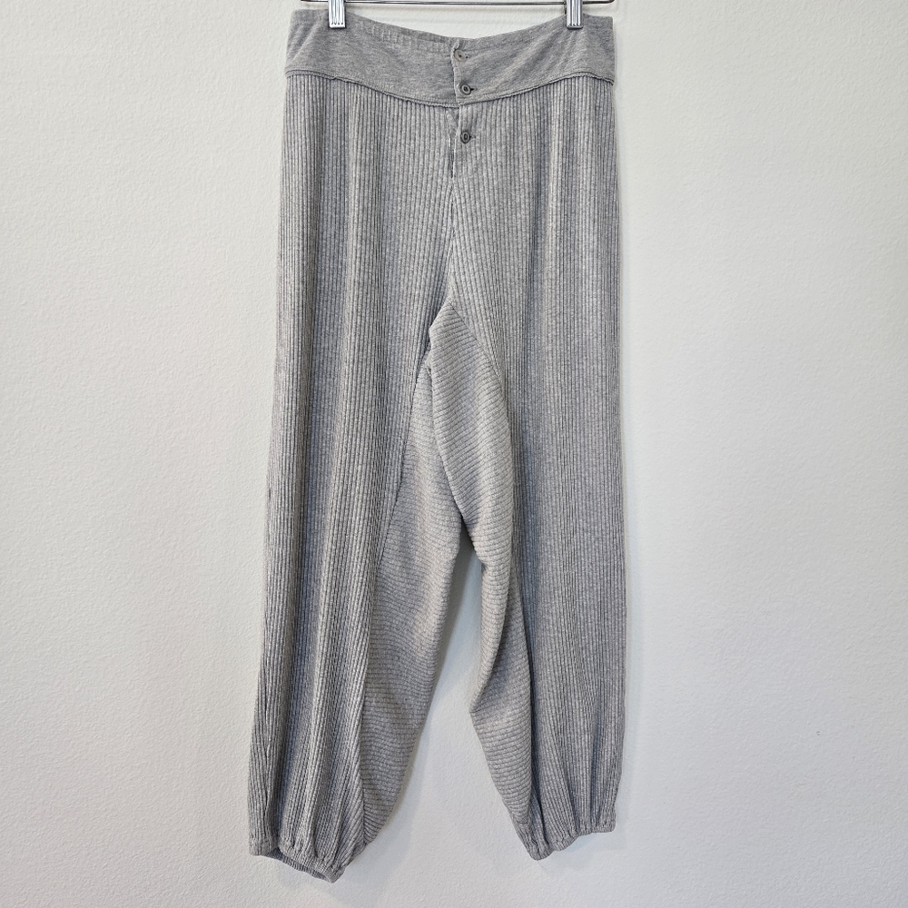 Free People Ribbed Lounge Barrel Gray Joggers size XS